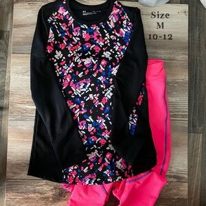 Girls UA Long Sleeve Top & Leggings Ser GUC